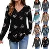 Women Long Sleeve Tops Dressy Casual V Neck Tshirts Basics Tee Vacation Fall Fashion Clothes