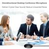 Desktop USB Conference Speakerphone Microphone 360° Omnidirectional Condenser Plug Play PC Computer Mic Compatible with Windows Mac for PC Laptop V
