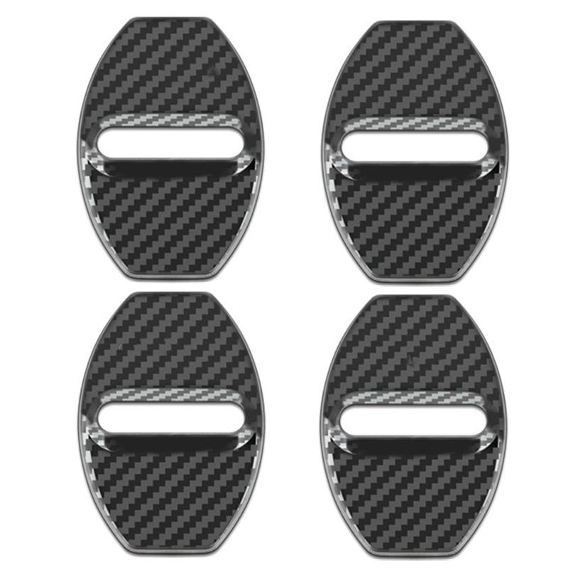 4pcs Car Styling Door Lock Cover for Skoda Octavia Fabia Yeti Citigo Rapid A7 2013 2014 2015 2016 2017 2018 Auto Accessories