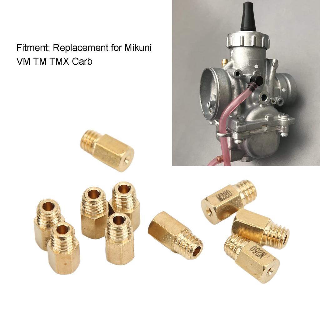 Carburetor Jet Kit 10pcs Main Jet Carburetor Cab Main Jet Kit for Mikuni VM TM TMX Carb 200‑290