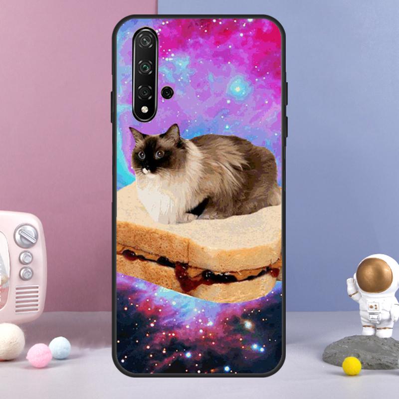 Кот в космосе Для Huawei Nova 12i 12s 11i 8i 7i 9 10 SE Y60 Y61 Y70 Y72 Y73 Y90 Y91 P20 P30 P40 Lite Чехол