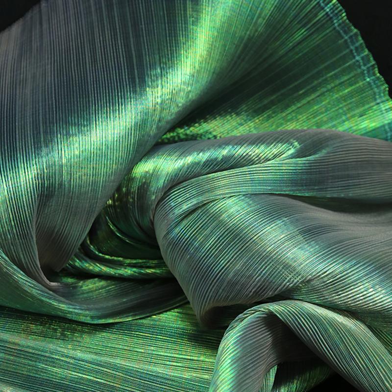 Organza Mermaid Pleated Fabric Ruffled Tull Wedding Photography Background Stage Decoration for Costume Party Dress Sewing Craft