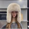 Новая Утолщенная Зимняя Теплая Шапка-бомбер из Искусственного Меха с Защитой Ушей, Уличная, Русского Стиля, Ветрозащитная, Морозостойкая, Меховая Шапка с Ушанками для Катания на Лыжах