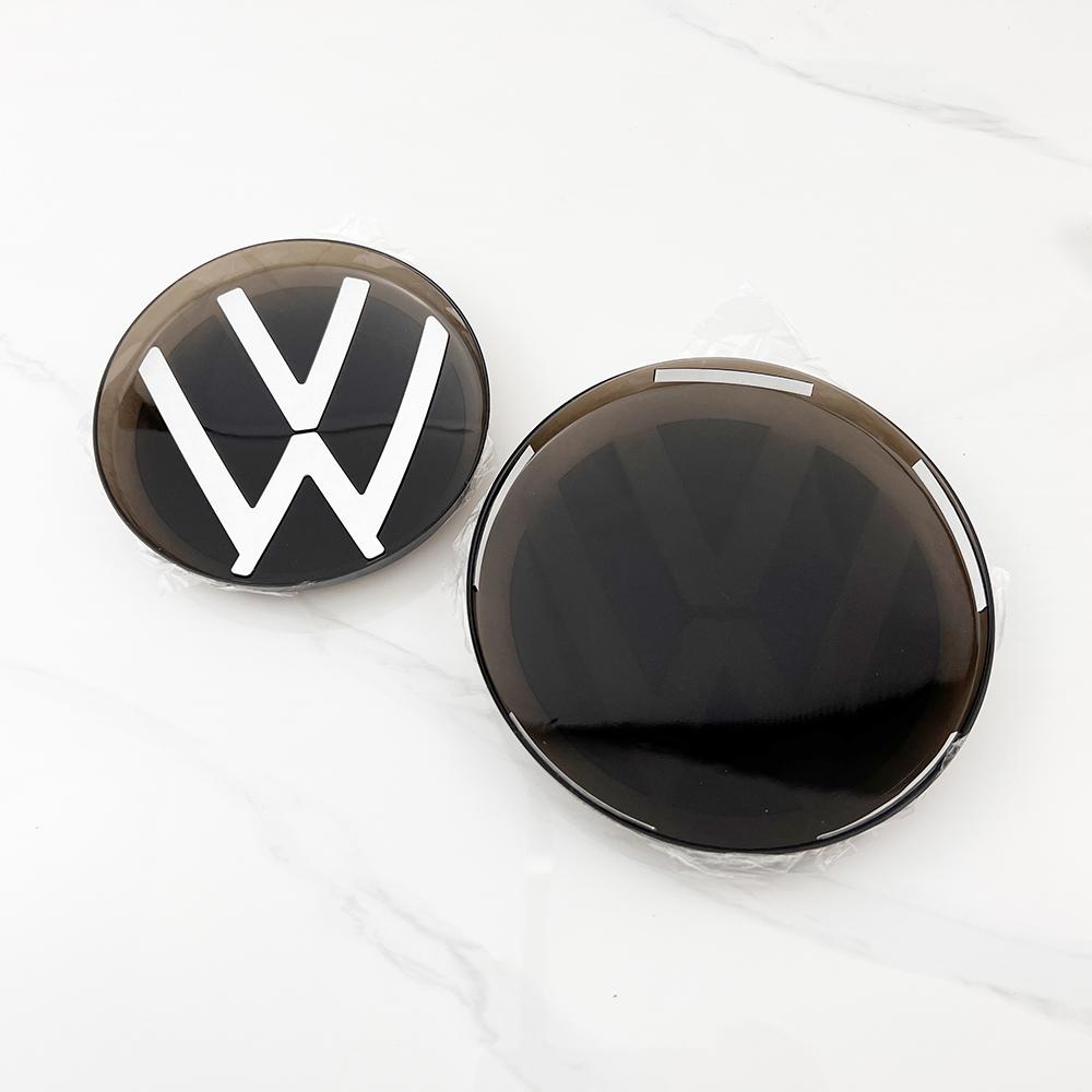 VEMZG1 ABS 2pcs Not Affect ACC Car Front Grill Cover OR Rear Trunk Emblem Lid For VW GTI Golf 6/7/7.5/8/Passat /Polo /CC/ Jetta/Tiguan
