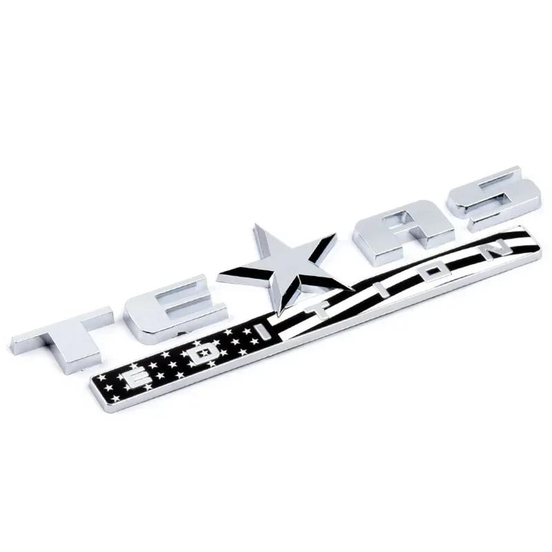 3D ABS Car TEXAS EDITION Logo Decals Emblem Badge Sticker For Jeep Wrangler Compass Grand Cherokee Car Front Back Trunk Styling re1