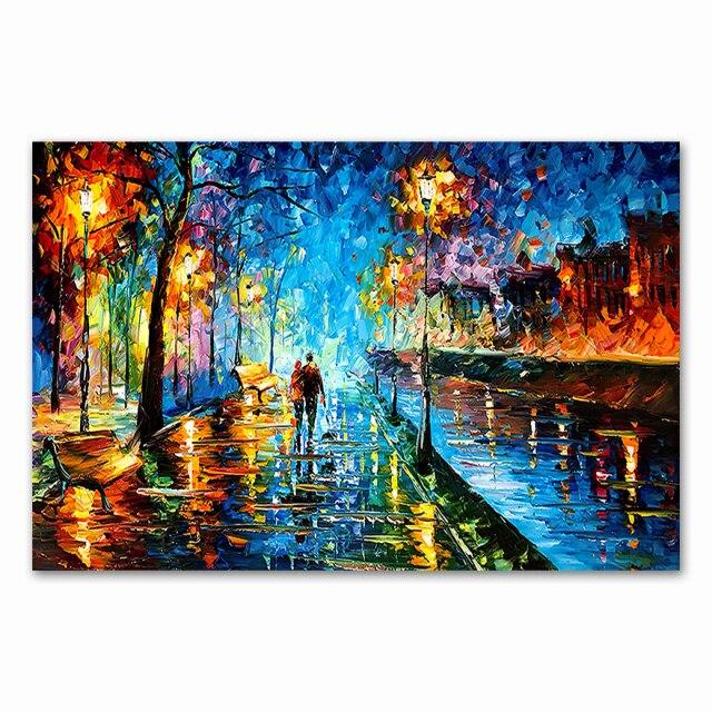 Coloring Hand - Painted Oil Painting Landscape For The Living Room Wall Art Home Decoration Abstract Without Frame