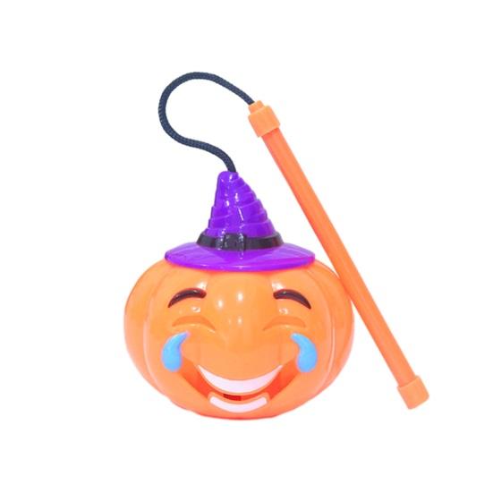 Portable Light Up Pumpkin Halloween Lantern, LED Handheld Lamp, Battery Kids Trick or Treat Operated Decorative Plastic Lantern for Kids, Holiday
