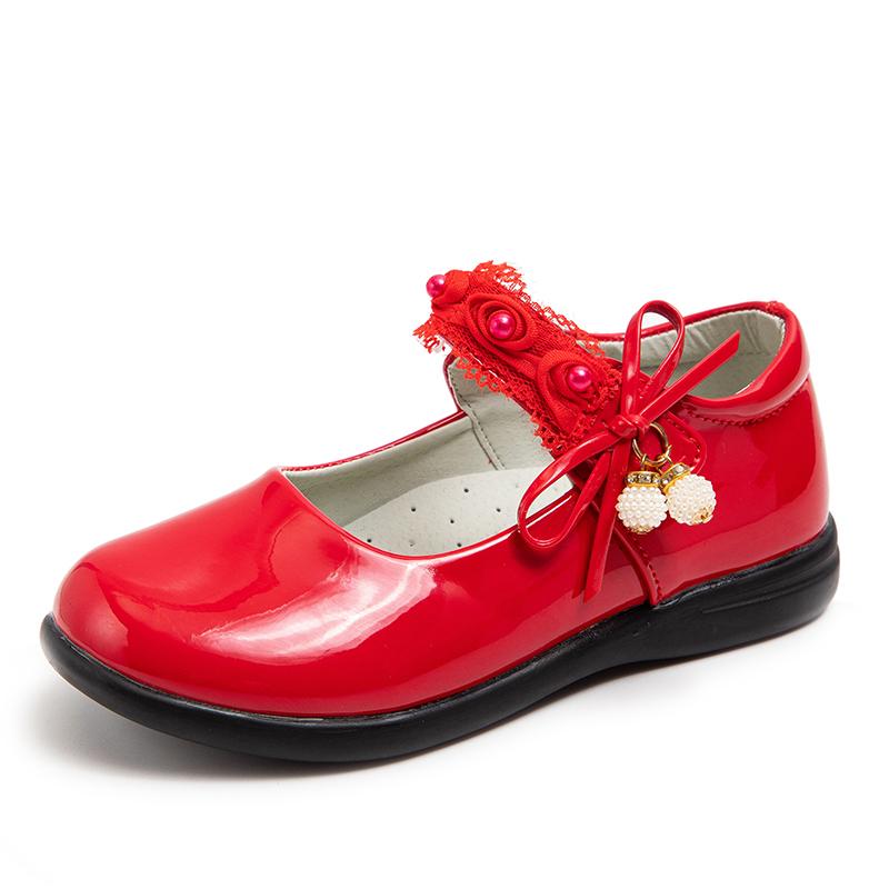 Обувь из кожи для девочек на вечеринку, свадьбу, детские школьные туфли на плоской подошве с цветочными цветами, детская принцесса, милая обувь для выступлений