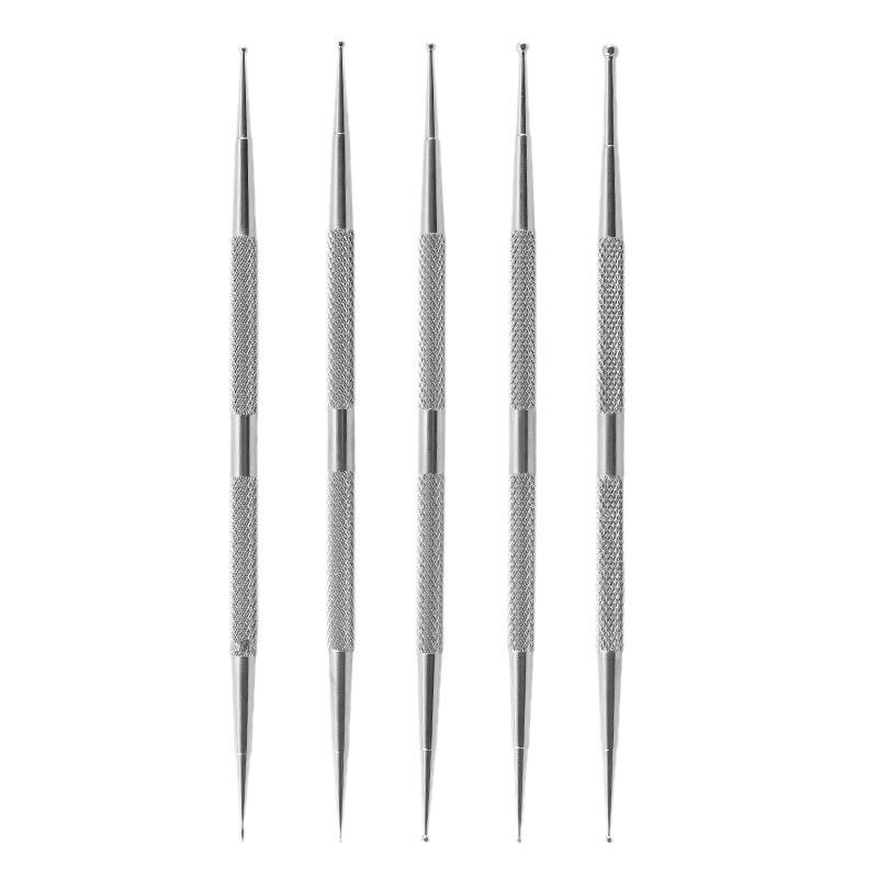 Stainless Steel Embossing Dotting Pen - Double-Ended Nail Art Shaping Tool