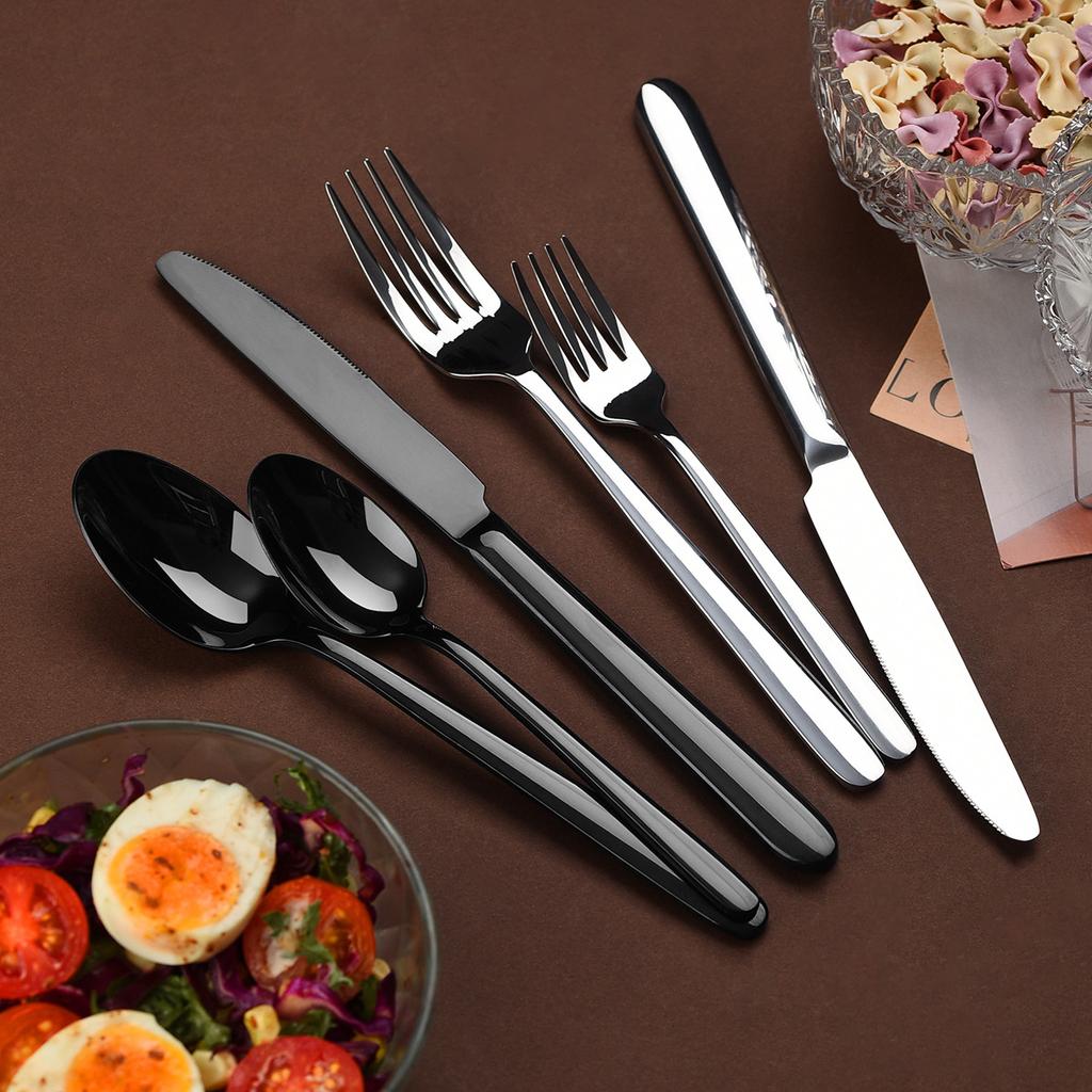 Столовые приборы из нержавеющей стали 430, высококачественные столовые приборы для гостиниц, западная кухня, импортные товары, набор ножей, вилок и ложек для стейков