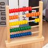 Kids Wooden Abacus Stand 5 Row Bead Counting Toys Educational Addition Subtraction Math Learning Abacus Frame Rack Toddlers Boys Girls Gift