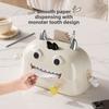 Cartoon Cute Cartoon Tissue Box Non-slip with Phone Holder Facial Tissue Holder Large Capacity Top Storage Napkin Container Home