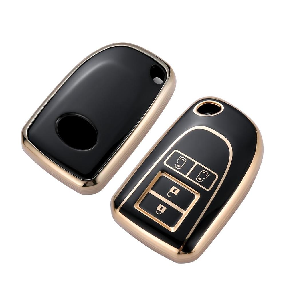 Kinotaka Специальный чехол для ключа Toyota Hiace 200 Series, 4 кнопки, сдвижной с обеих сторон, HIACE
