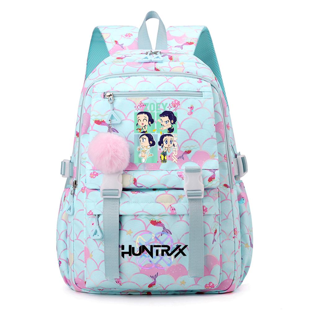 Anime K-Pop Demon Hunters Printed Backpack Large Capacity Bookbag Student Boy Girl Schoolbag Outdoor Large Capacity Waterproof Laptop Travel Bag