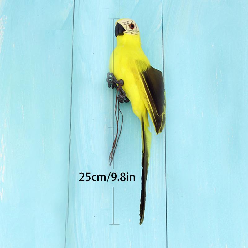 1 шт., фигурка животного, птицы, пера, сделай сам, креативная, для газона, украшение, ручная работа, садовый реквизит, украшение, имитация попугая 25/35 см