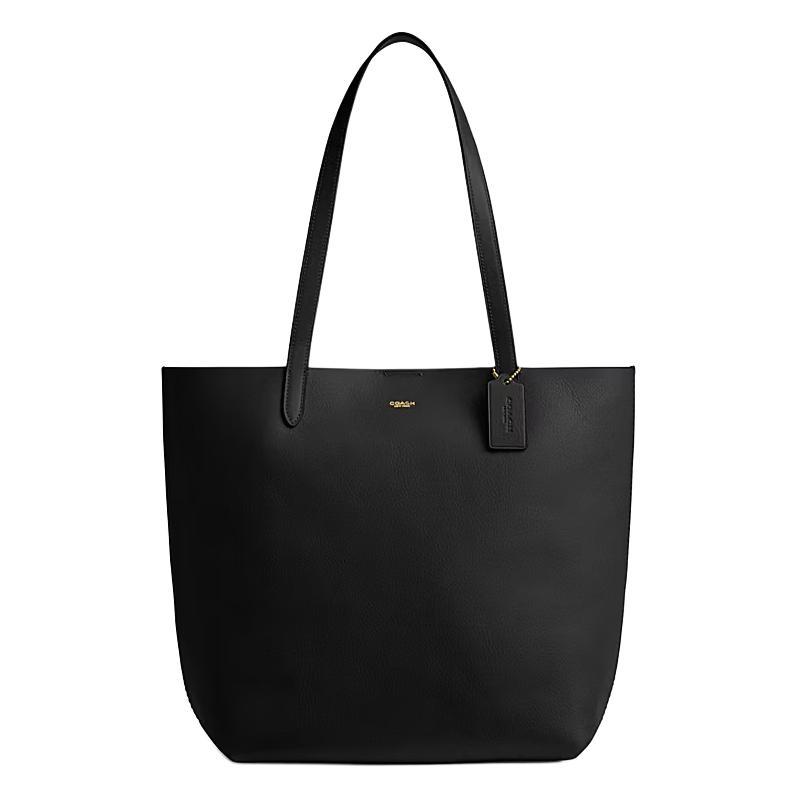 COACH shoulder bag Manhattan 37 brand logo magnetic buckle closure, natural grain leather, Tote bag, Tote bag, shopping bag, hand-held bag, large
