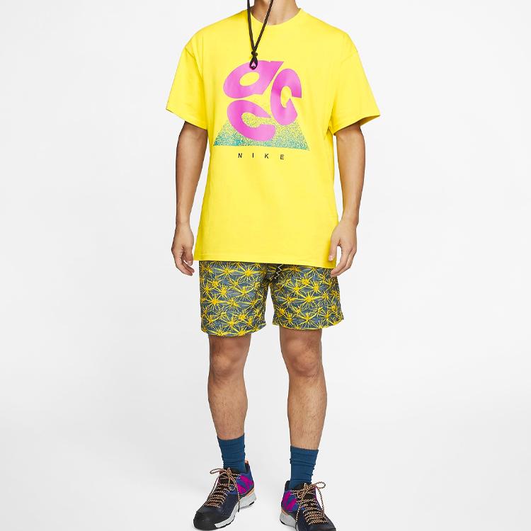 Nike T Shirt Men's Oupite Yellow (Unisex) T-Shirts CT4171 731