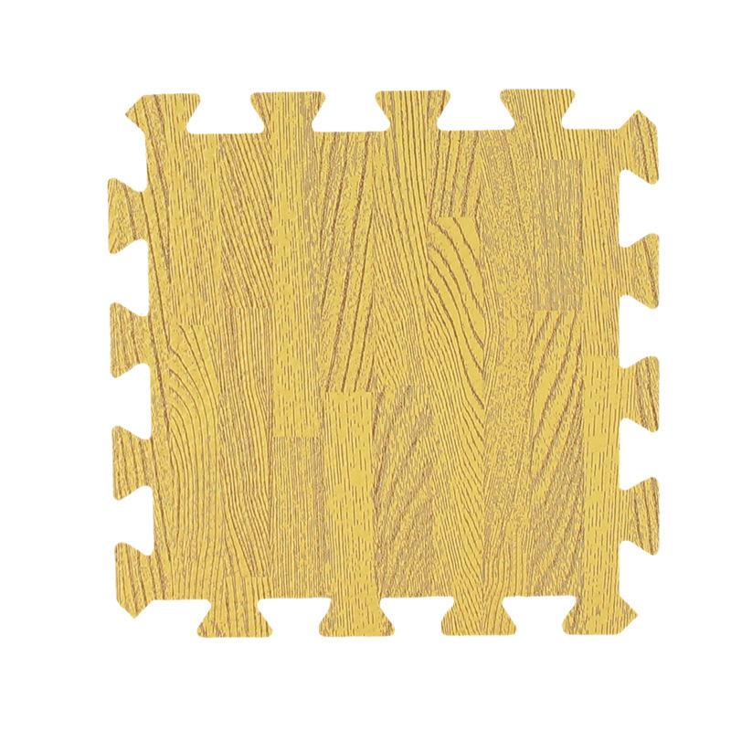 16 Pieces Wood Look 30x30x1cm Foam Splicing Floor Mat Interlocking Tiles Bedroom Living Room Full Coverage Protective Carpet Pad