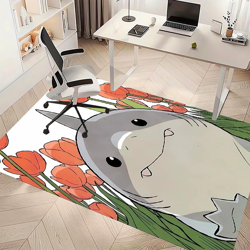 Jeff the Land Shark5 Printed Absorbent Washable Carpet, Non-Slip Bathroom Mats, Kitchen Rugs, Yoga Mat,Living Room Entrance, Camping Picnic Rugs