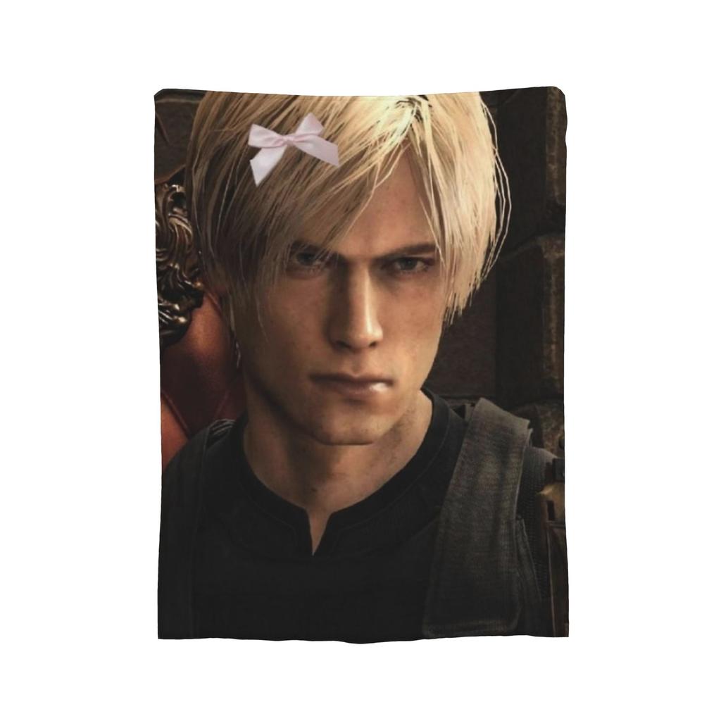 Злобные жители Остерегайтесь Крысиного одеяла Фланелевый принт Леон Кеннеди Ультрамягкое покрывало для постели Наружные покрывала