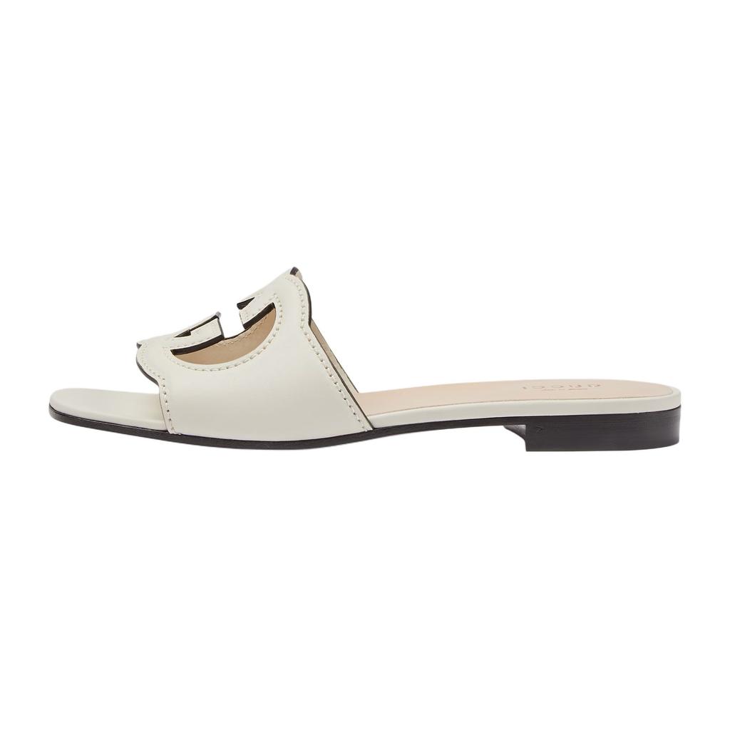 Gucci Женская вьетнамка с вырезами Interlocking G 'Mystic White' Женская 694451 US000 9022