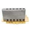 Wilkinson Individual Saddle Full Block ST Guitar Tremolo Unit Bridge for Fender Strat with 2 Gold 10.5mm Squier/Mexican Pop-In Arm, Pieces,