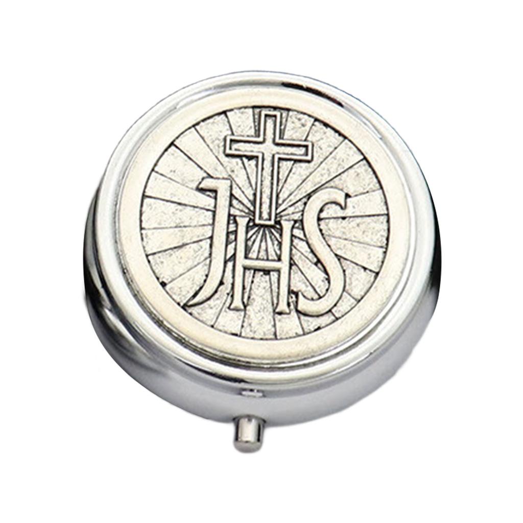 Elegant Metal Jewelry Box With Built In Makeup Mirror For Christian Home Decorations And Religious Relic Storage