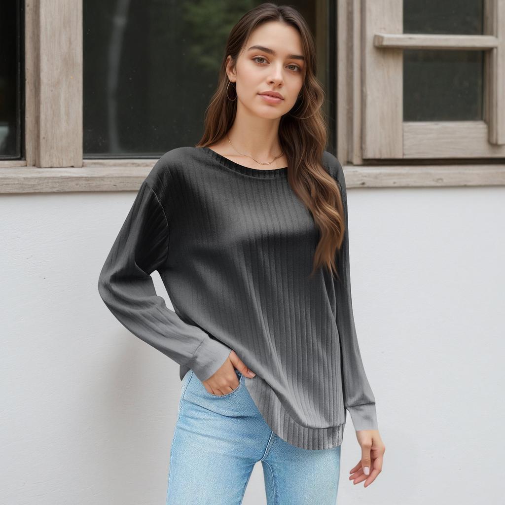 Женский зимний топ с круглым вырезом из легкого хлопка с начесом и принтом в стиле колор-блок