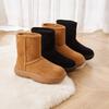 Обувь из натуральной кожи, зимние сапоги, теплые хлопковые ботинки для женщин, чтобы согреться