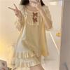 Women's Summer Pajamas Two Piece Set Female Princess Pajamas Bow Short Sleeved Shorts Loose Casual Homewear