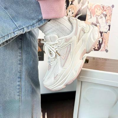 Туфли на толстой подошве Mesh Dad Shoes Женская обувь Летняя одежда Ins Модная повседневная обувь Новая универсальная дышащая спортивная обувь