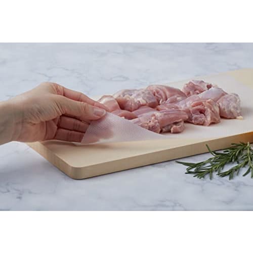 R(R) Freely Cuttable Cutting Board Sheet (Prevents Bacteria, Color Transfer, and Odor Transfer) with Clean Cutting Cutter (30 X 800cm / 8m) Disposable