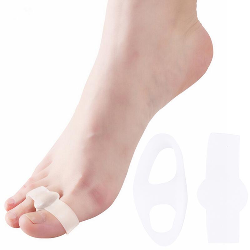 2Pcs Silicone Gel Toe Straightener Separator Bunion Corrector Pain Relief