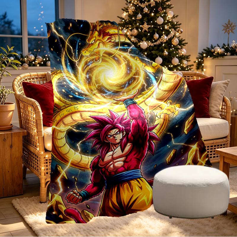 Anime Print Blanket - Soft & Comfortable, for Bedroom, Travel, Sofa, Home Decoration - Birthday Christmas Gift for Friend
