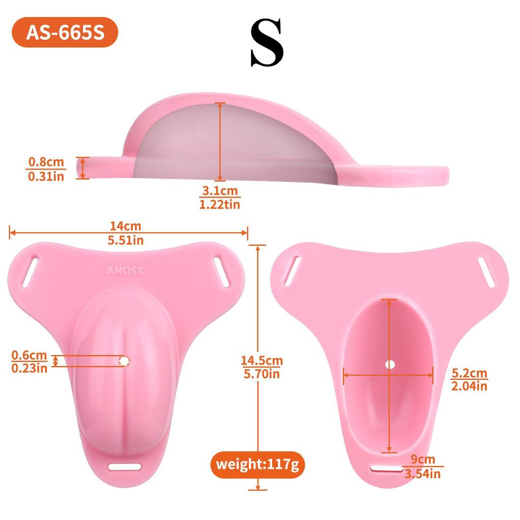 Silicone CB Lock Chastity Lock Male Penis Cage Chastity Sex Toys Cock Ring Urethral Chastity BDSM