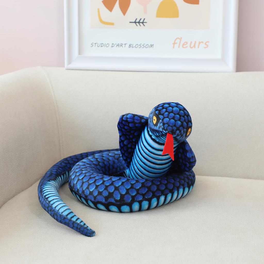 Змея Животное Питон Водяная Устрица Скелет Змея Цветок Персика Змея Сине-белая плюшевая игрушка Подушка на Хэллоуин