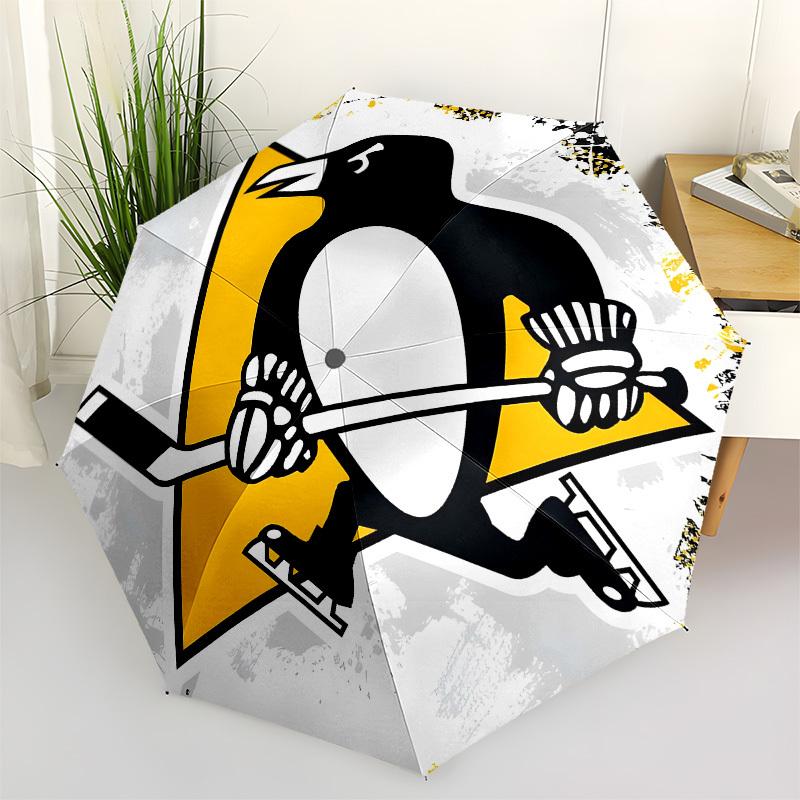Penguins Hockey- Automatic Opening and Closing, 8-rib Structure Portable Umbrella, Suitable for Men and Women in All Seasons - Perfect Gift