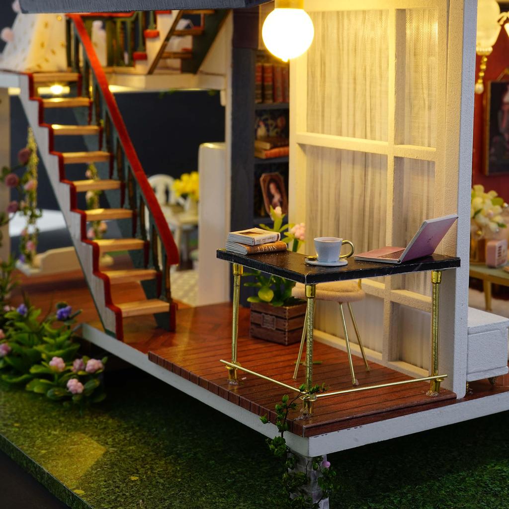 Наборы мебели для кукольного домика «сделай сам», деревянные современные светильники для виллы, игровой набор, креативная игрушка