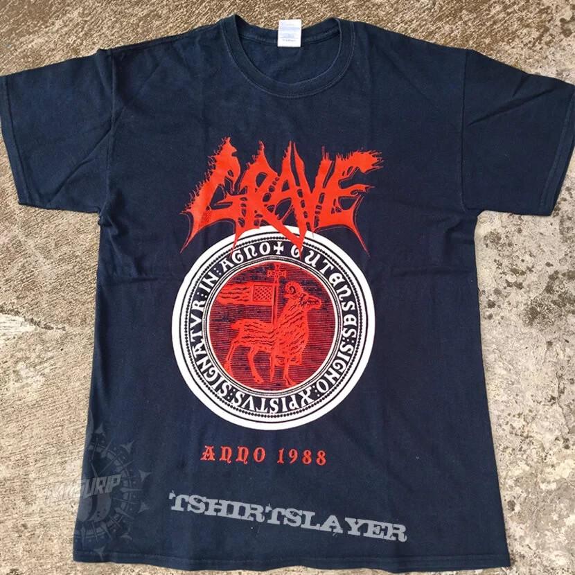 Grave Anno 1988 Morbid Ascent Тур по Японии и Австралии 2014 футболка KV37464 Унисекс футболка