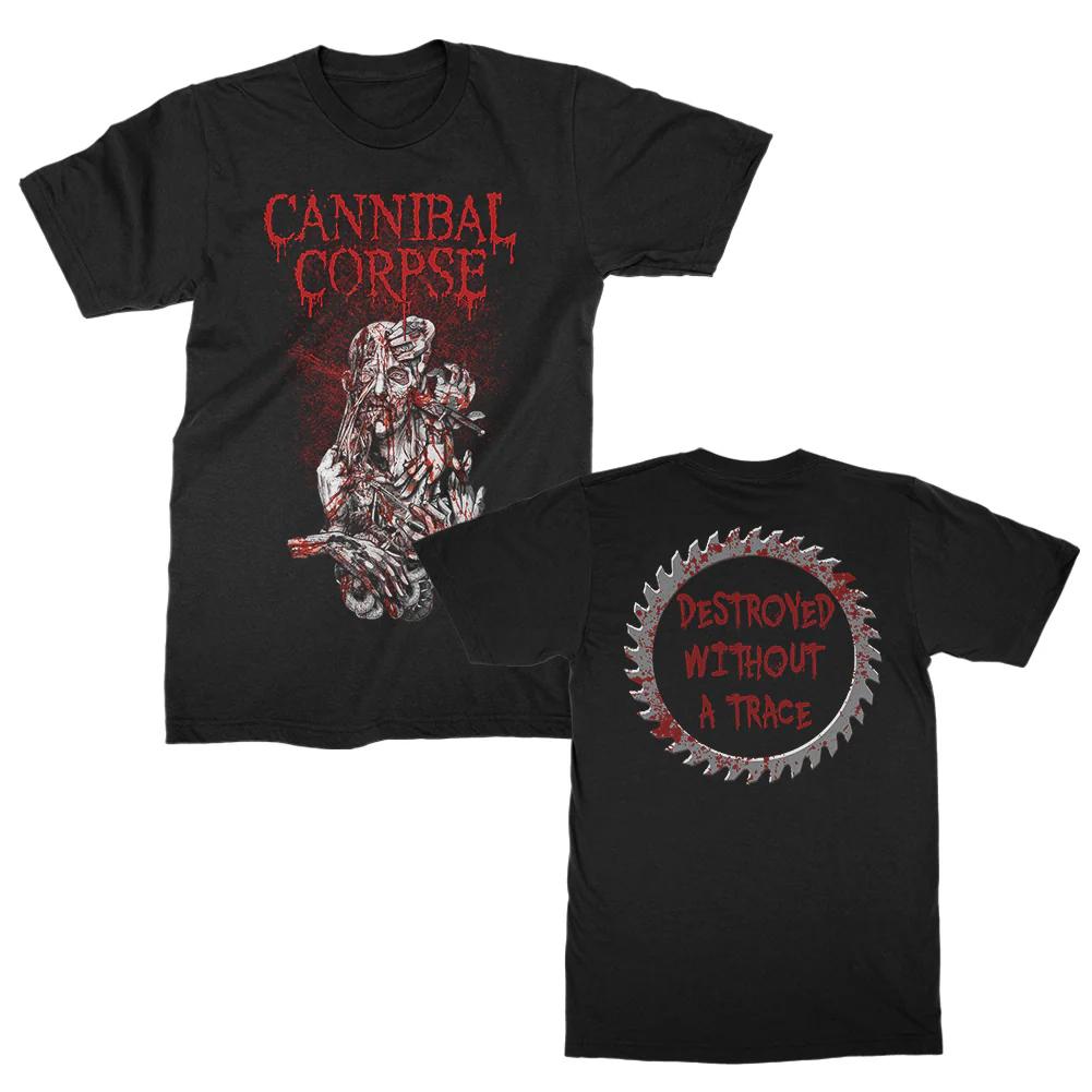 Футболка с принтом Cannibal Corpse Мужская Оверсайз Уличный Стиль Y2k Короткий рукав Европейский Стиль Хэви-метал Дэт-метал Свободная Футболка Хлопок Женская Мужская Одежда