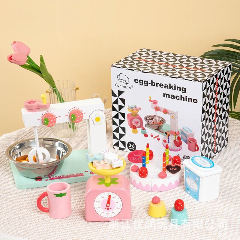 Игрушечный домик для игрушек Кухня из дерева Мальчик Девочка Десертный магазин Мороженое Чайный сервиз Деревянные детские игрушки