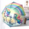 Unicorn, Rainbow- Automatic umbrella, Four Seasons Portable Folding Umbrella, Suitable for Men and Women, Travel, Daily Compact Umbrella, Ou
