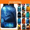 Durable 3d Godzilla King Of The Monsters Backpack Kids School Bag With Classic Appeal