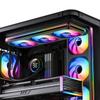 120 240 360 Однорамный вентилятор с 1/2/3 x 120-мм RGB-вентиляторами, подшипниками гидродинамического трения и 8 aRGB-светодиодами на вентилятор