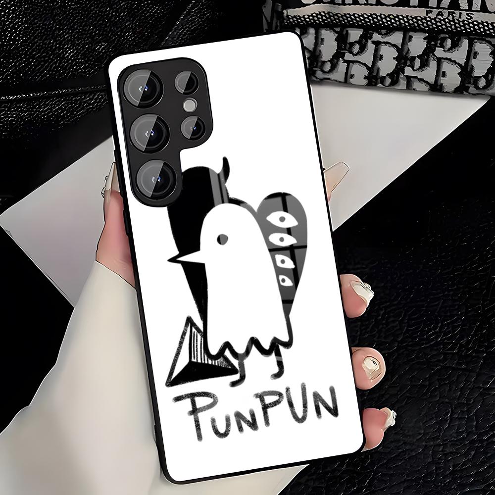 Чехол для телефона 'Хорошей ночи, Пунпун' для Samsung A25 A13 A33 5G A54 A36 A35 A56 A52 A14 Ударопрочная стеклянная крышка
