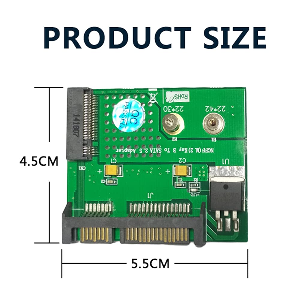 WLGQ NGFF Key B SSD SATA Pin Райзер-карта Адаптер для твердотельного накопителя PCBA M.2 - 2.5 7+15