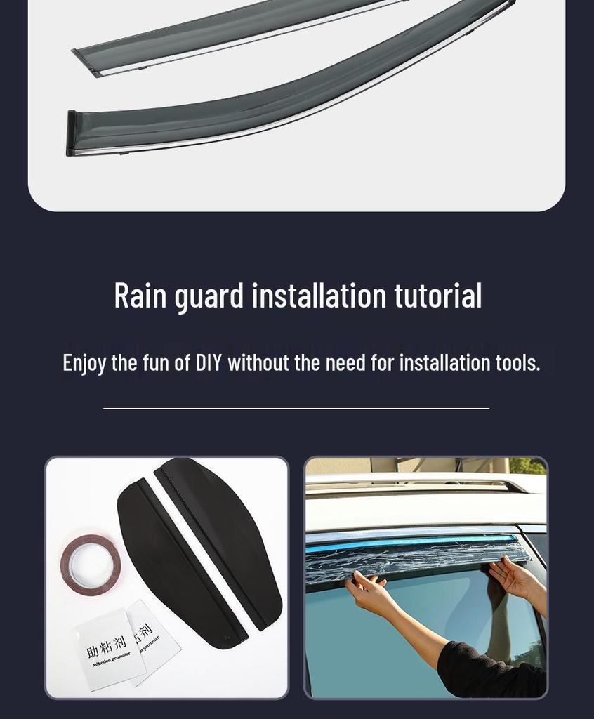 Nissan Venucia D60 Rain Guards with EV Door Panel Modification