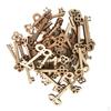 50 Pieces Mixed Unfinished Wood Key Shapes for Cardmaking