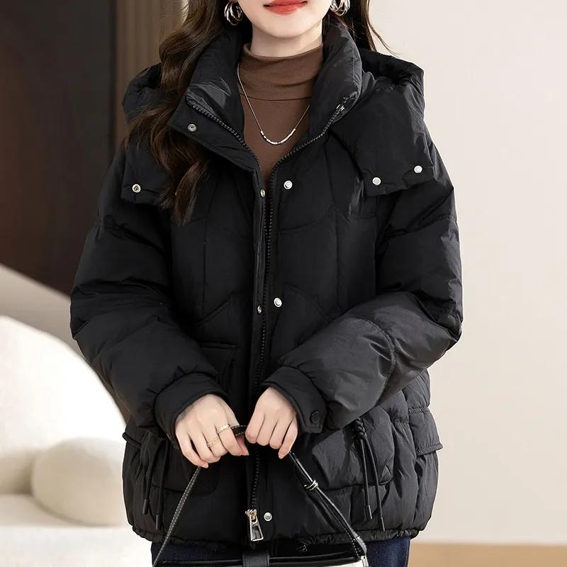 Women's Winter Cotton-padded Jacket Short Fashion Korean Version of Loose Hooded Thickening To Keep Warm Down Cotton-padded Jacket