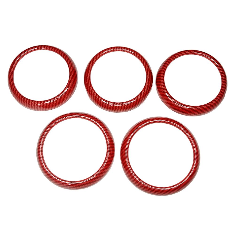 Красный карбоновый стиль, кольцо воздухозаборника кондиционера, декоративная отделка для Mercedes Benz GLA X156 CLA C117 class ( не АБ